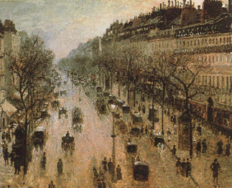 Camille Pissarro The Boulevard Montmartre on a Winter Morning oil painting picture